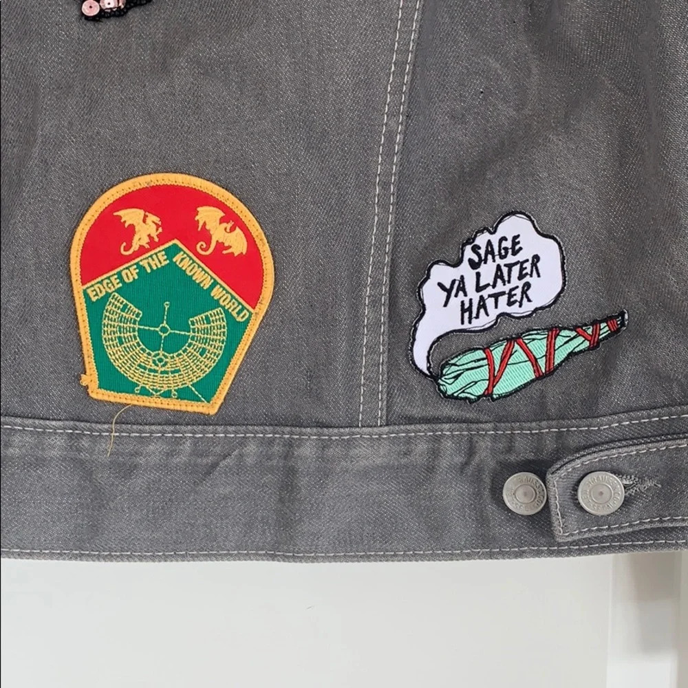 Levi's denim jean patchwork jacket - Picture 3 of 8
